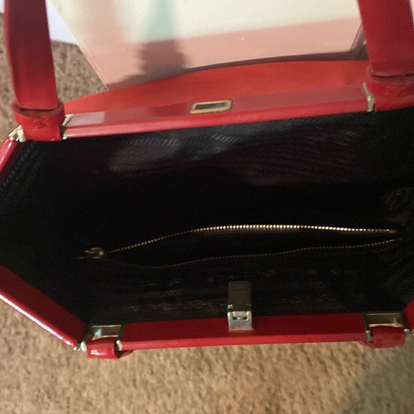 Beautiful EUC very clean Prada nylon tote bag in red color makes the bag - Picture 4 of 7